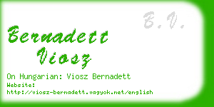 bernadett viosz business card